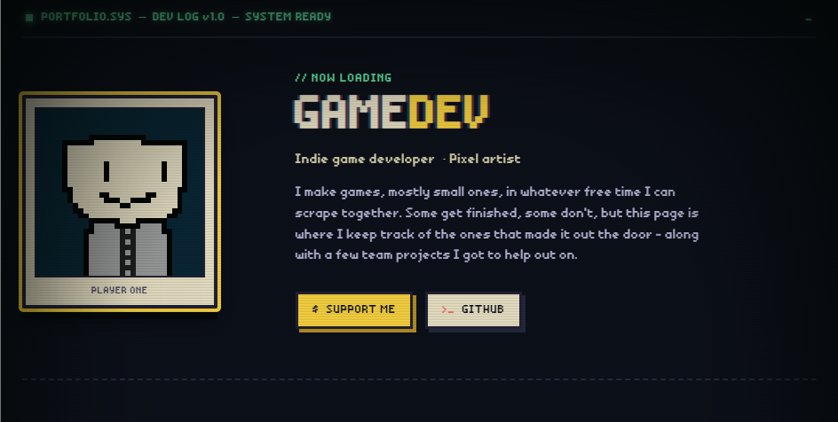 Website for Game Developer